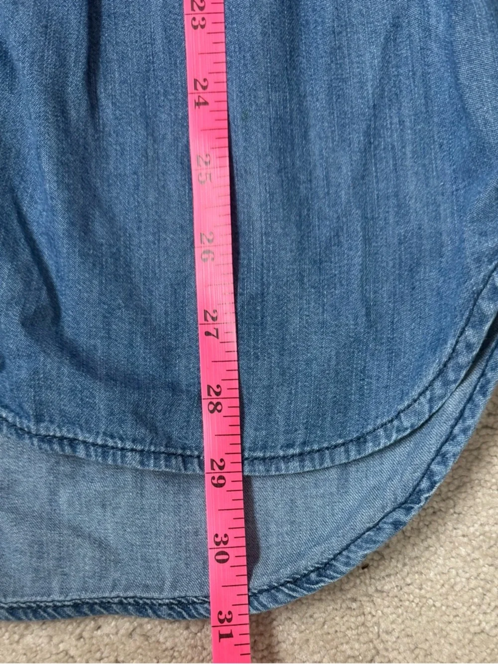 Gap Girls XL (12) Soft Denim/Chambray Button Down Pocket Fall Dress